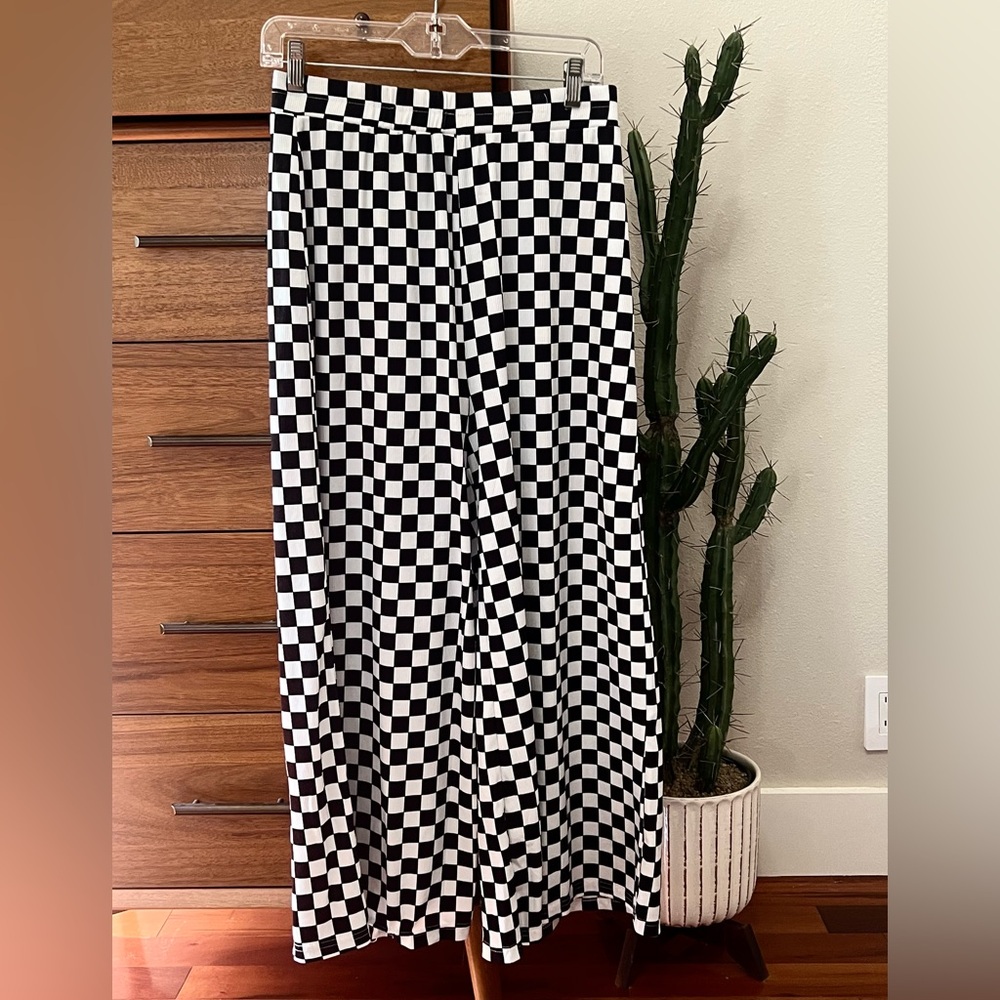 Weekend Chaser My Reputation Checkered Pants - Black